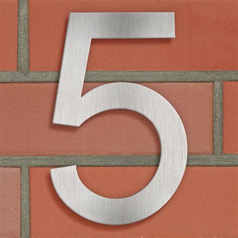 Hausnummer aus Aluminium, 1, 2, 3, 4, 5, 6, 7, 8, 9, 0, A, B, C, 120 mm in 2 Farben